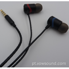 Com fio em fones de ouvido Earbuds Full Metal Earphones